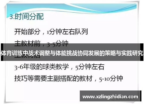 体育训练中战术调整与体能挑战协同发展的策略与实践研究